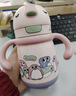 babycare儿童保温杯婴幼儿学饮宝宝吸管杯316L不锈钢保温杯幼儿园保温水壶 赠直通吸嘴- 背带款莱莎粉-450ml 实拍图