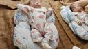 贝瑞加（Babyprints）婴儿连体衣2件装新生儿长袖四季哈衣纯棉爬服护肚蝴蝶衣 粉59 实拍图