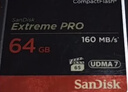闪迪（SanDisk）64GB CF（CompactFlash）内存卡 UDMA-7 至尊极速存储卡 读速120MB/s 写速85MB/s 单反相机内存卡 实拍图