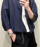 优衣库麻混纺立领衬衫/七分袖女装/通勤衬衣26春夏新款483873 01 乳白色 XL 实拍图