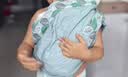 爱宝适婴儿背巾网眼透气多功能哺乳巾横抱式前抱式宝宝背带M629带口水巾 实拍图