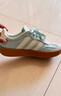 adidas「T头鞋」BARREDA板鞋德训鞋男女阿迪达斯轻运动 薄荷绿/汉玉白/树脂黄   37 实拍图
