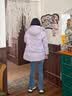 波司登（BOSIDENG）冬季羽绒羽绒服女士加厚90绒鹅绒连帽商场同款时尚百搭休闲外套 【店长推荐】冰穹提花紫9ER2 XS 155/80A 体重约100斤以内 实拍图