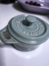 珐宝（staub） 陶瓷小碗蒸蛋碗布丁碗甜品碗宝宝辅食碗炖盅炖汤盅饭碗带盖 圆形小盅尤加利绿10cm 实拍图