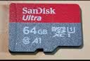 闪迪（SanDisk）64GB TF（MicroSD）内存卡 A1 U1 C10 至尊高速移动版存储卡 读速140MB/s 手机平板游戏机内存卡 实拍图