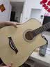 维卡斯（WEIKASI）民谣吉他初学者木吉他单板新手入门练习琴guitar吉它学生男女乐器 38英寸纯黑色+礼包【初学推荐】 实拍图