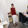 初棉【法国麻】老钱粗支全亚麻半身裙女26秋松紧腰直筒半裙后开叉 流光白 M 实拍图