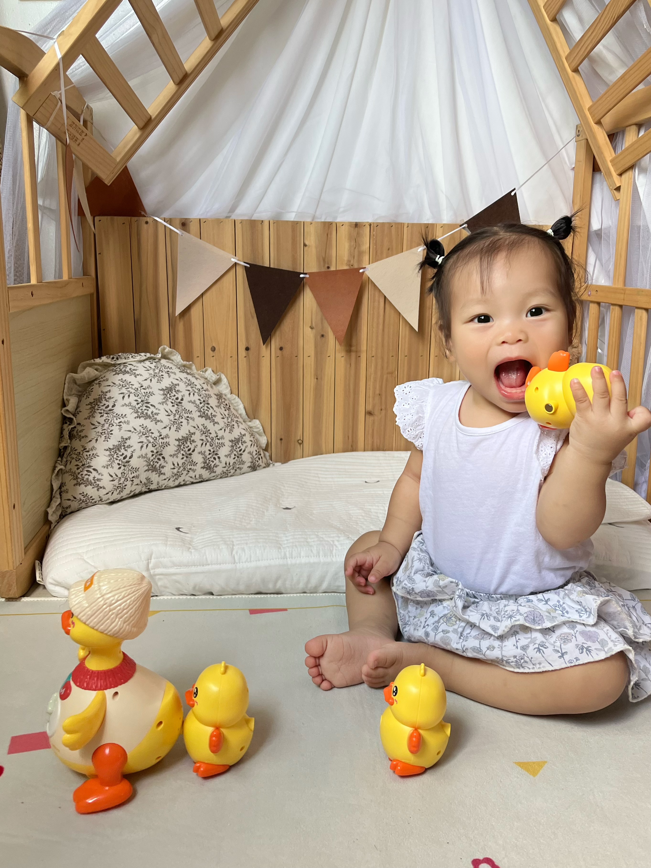 欣格新生婴儿0-1岁早教3个月宝宝电动爬行学爬鸭音乐抬头练习训练玩具 实拍图