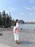 槿城民族风连帽披肩彩色双面菱格外搭针织围巾旅游拍照披风保暖斗篷女 白色FS92 实拍图