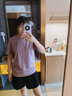 杰克·琼斯（JACK&JONES）26年男装四季打底T恤男士凉感透气多色情侣款短袖t恤水洗不易走形 白色A06 XS 165 实拍图