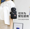回力2026手机包女斜挎迷你小包包夏季装手机布袋竖挂脖便携手腕零钱包 黑色 实拍图