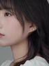 BJYLS999足银玫瑰花耳钉女养耳洞耳线耳环不易过敏免摘纯银耳饰送女友 999足银玫瑰花金色 一对（耳钉款） 实拍图