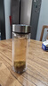 希诺（heenoor）双层玻璃杯男士办公泡茶杯送礼耐高温大容量水杯节日礼物礼盒 经典-适中适量345ml 实拍图