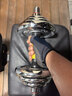 华亚（HUAYA） 电镀哑铃男士杠铃套装组合可调节家用运动健身器材 20kg（左右各10公斤）+连接杆 实拍图