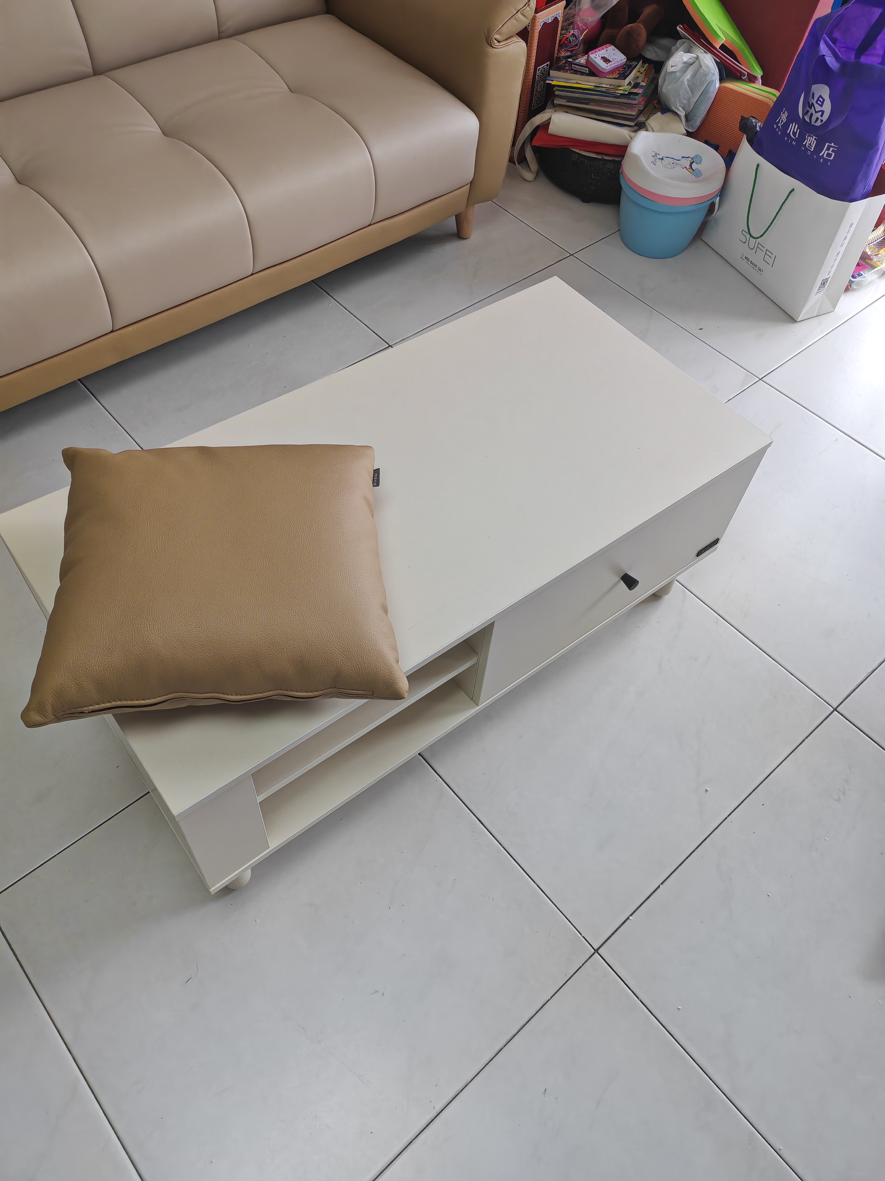 全友家居 现代简约家具布艺沙发床一体两用直排式折叠沙发客厅家用 实拍图