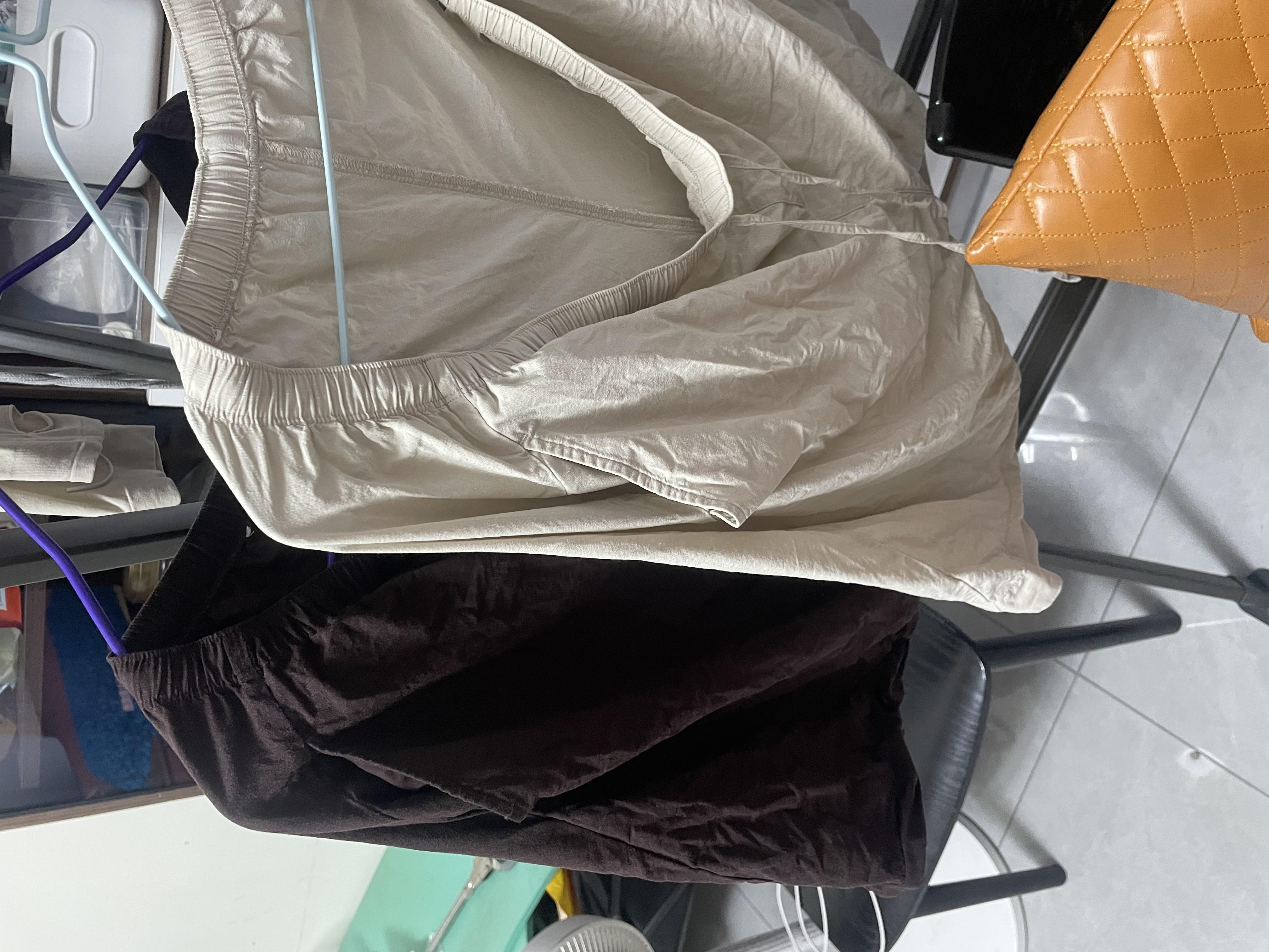 优衣库麻混纺舒适短裤女装26春夏新款485251 37 栗色 3XL 实拍图