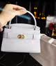 CHARLES&KEITH鳄鱼纹凯莉包手提斜挎婚包包女包生日礼物送女友CK2-50270880-1 Sea Salt Blue海盐蓝（新色） S 实拍图