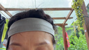 TEEIS德国运动发带发箍头套头巾头箍男女跑步装备束发头巾男止汗带吸汗 远山灰丨防滑款 实拍图
