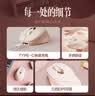 英菲克（INPHIC）M8无线鼠标充电女生办公静音便携人体工学适用于惠普华硕华为笔记本电脑无限轻音 奶茶色-标准版【可充电+低噪音】女生鼠标 实拍图