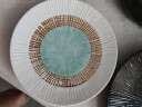 丝贝美瓷 日式餐具创意复古盘子网红黑色磨砂陶瓷菜盘家用意面西餐牛排盘 8英寸-碧玉款 实拍图