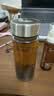 希诺玻璃杯单层加厚大容量家用办公泡茶杯子男车载水杯XN-6016L 400mL 实拍图