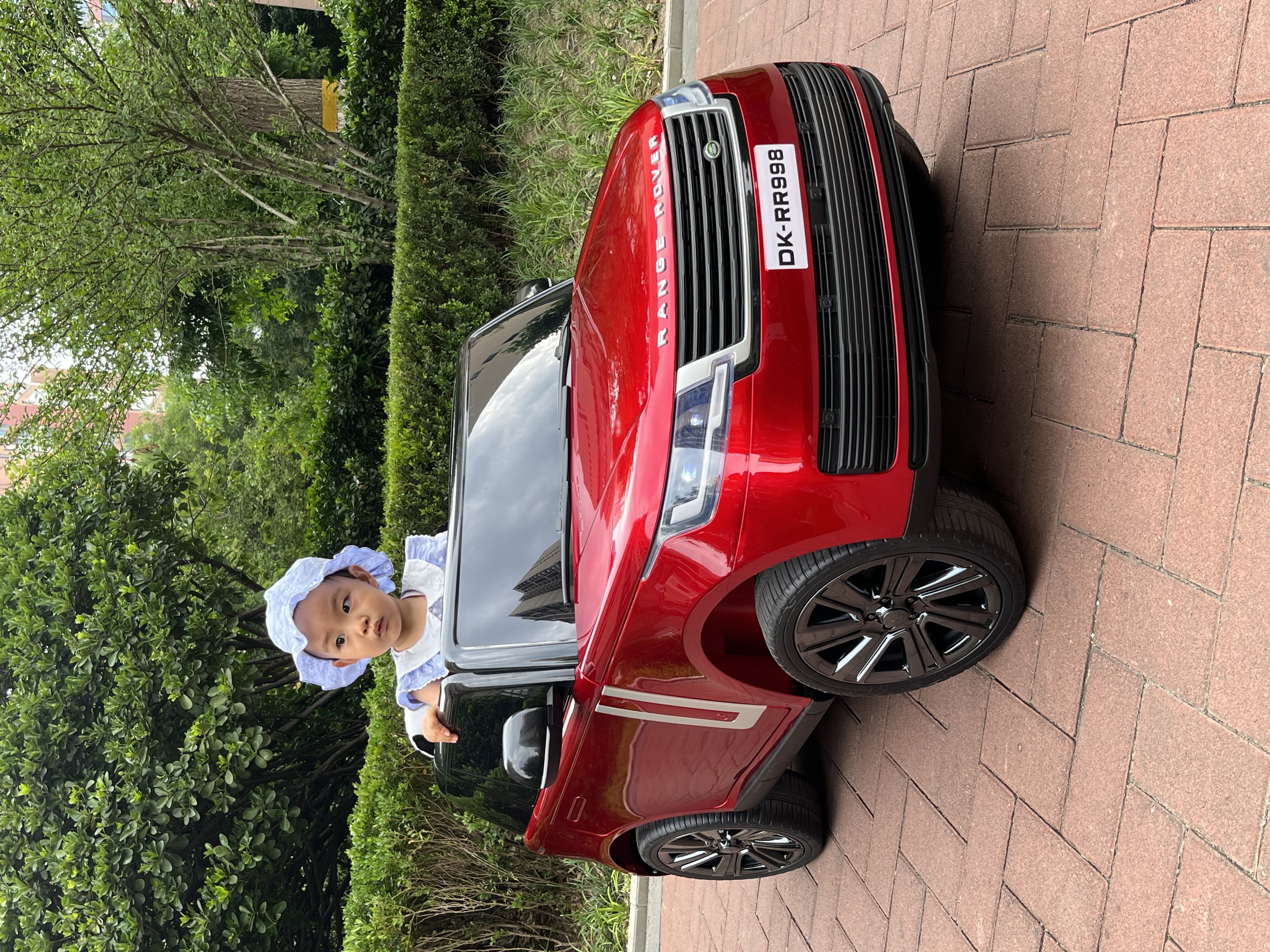 星辰皓路虎揽胜儿童电动车四驱带遥控玩具车可坐人越野汽车小孩宝宝童车 烤漆红四驱+遥控+摇摆+皮座+软轮 实拍图