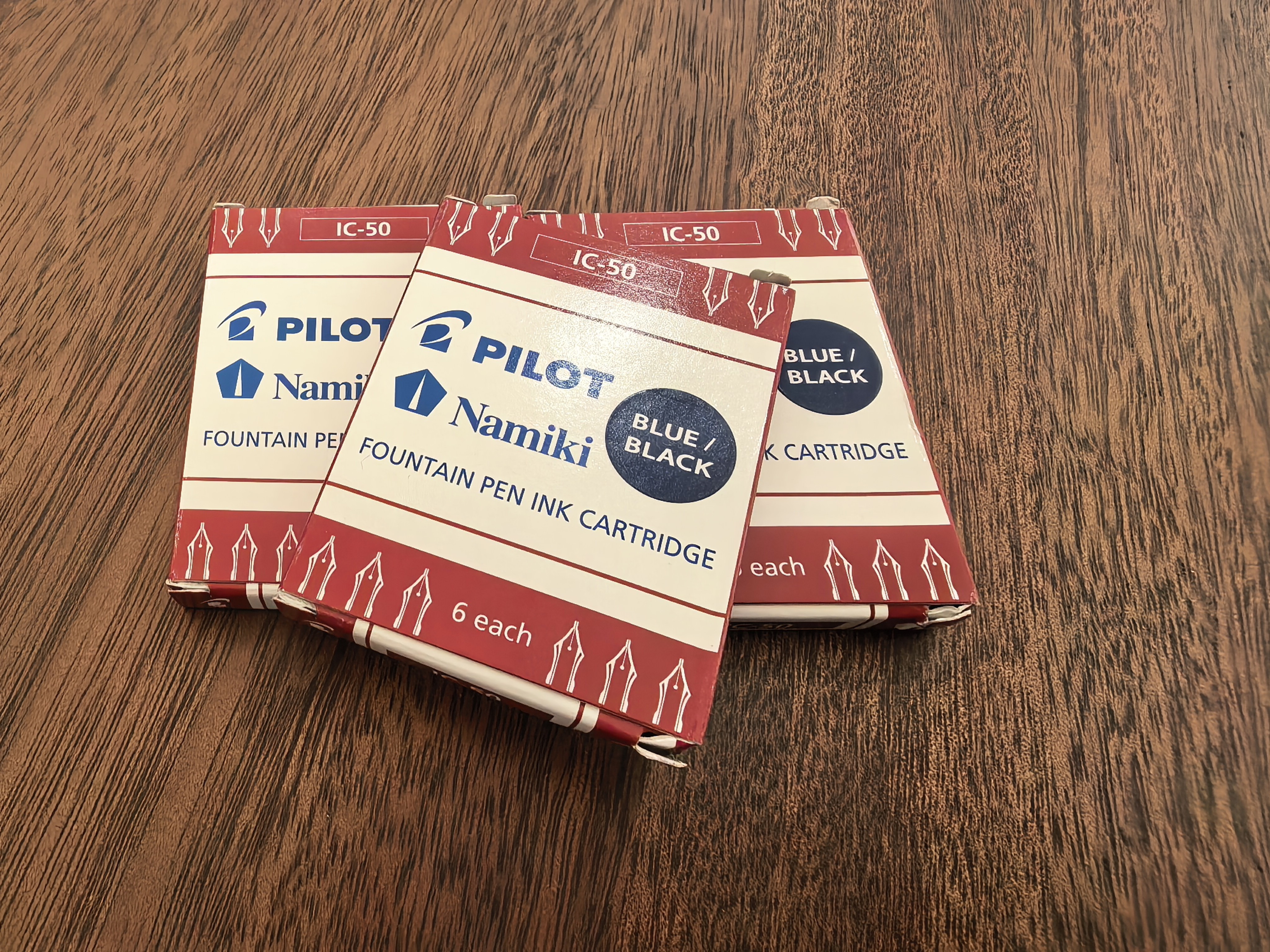 PILOT百乐INK-30墨水非碳素钢笔水30ml黑蓝红蓝黑色墨水78G/88G/笑脸/14K金尖钢笔用不堵笔 IC-50【蓝黑色3盒】共18支 实拍图
