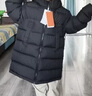 保姆鹅  【风墙】儿童羽绒服宝宝中长款护脸加厚外套保暖童装[NG2664] 炭黑 130 实拍图