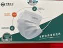 中体倍力一次性口罩独立包装三层防护 H1防尘口罩工厂车间工作防雾霾花粉过敏飞沫流感病毒防护口罩蓝色50只/盒 实拍图