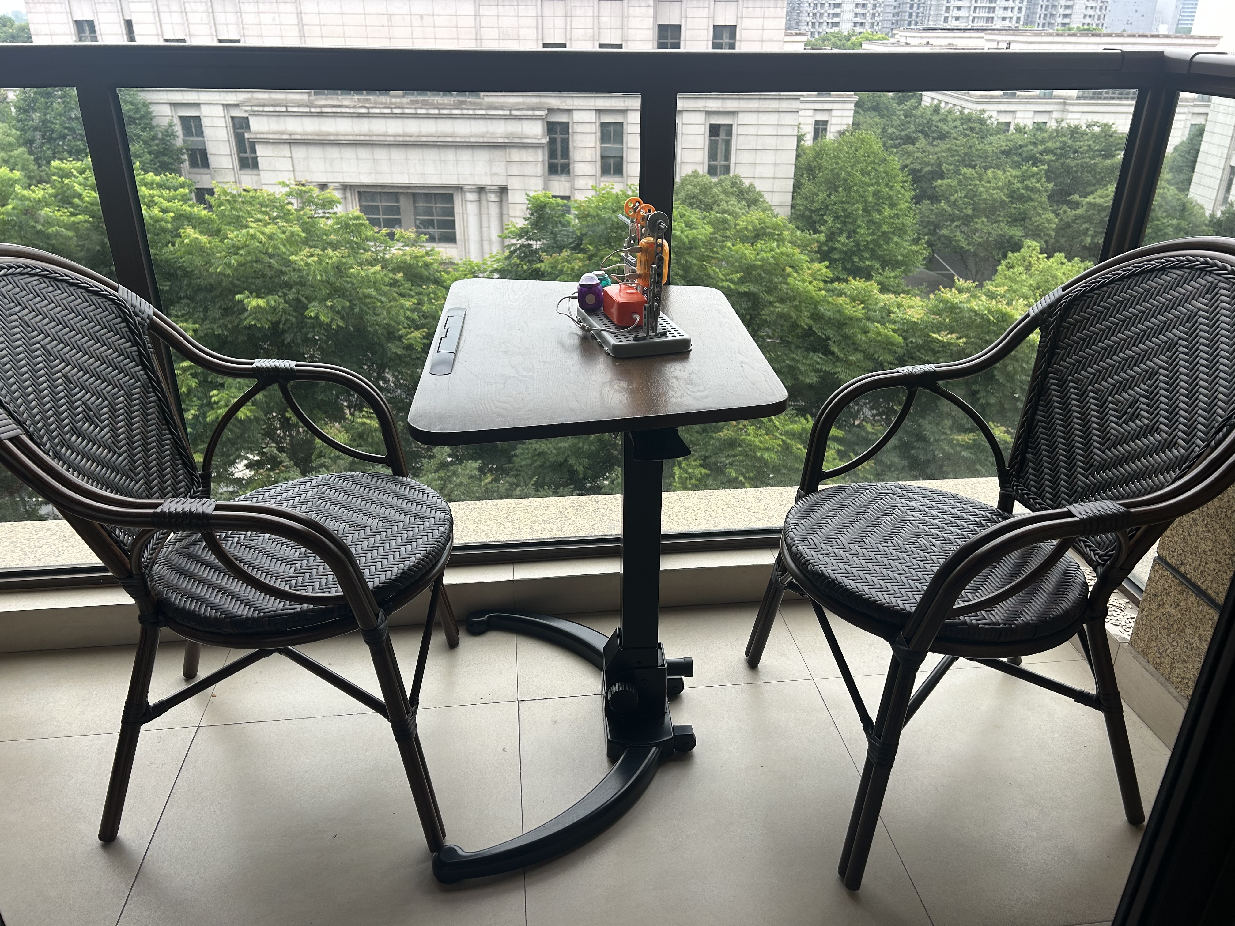 紫叶（ziye）阳台藤编椅子喝茶仿竹縢椅老人高靠背椅休闲椅藤椅单人椅子 实拍图