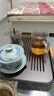 忆壶茶（YIHUTEA）茶盘托盘家用茶台带排水小型沥水储水实木功夫托盘泡茶具竹茶托 【爆款大号】茶盘36.5*24cm 实拍图