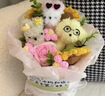 京东鲜花小狗玩偶花束向日葵永生花生日礼物送女朋友闺蜜儿童老师毕业礼物 实拍图