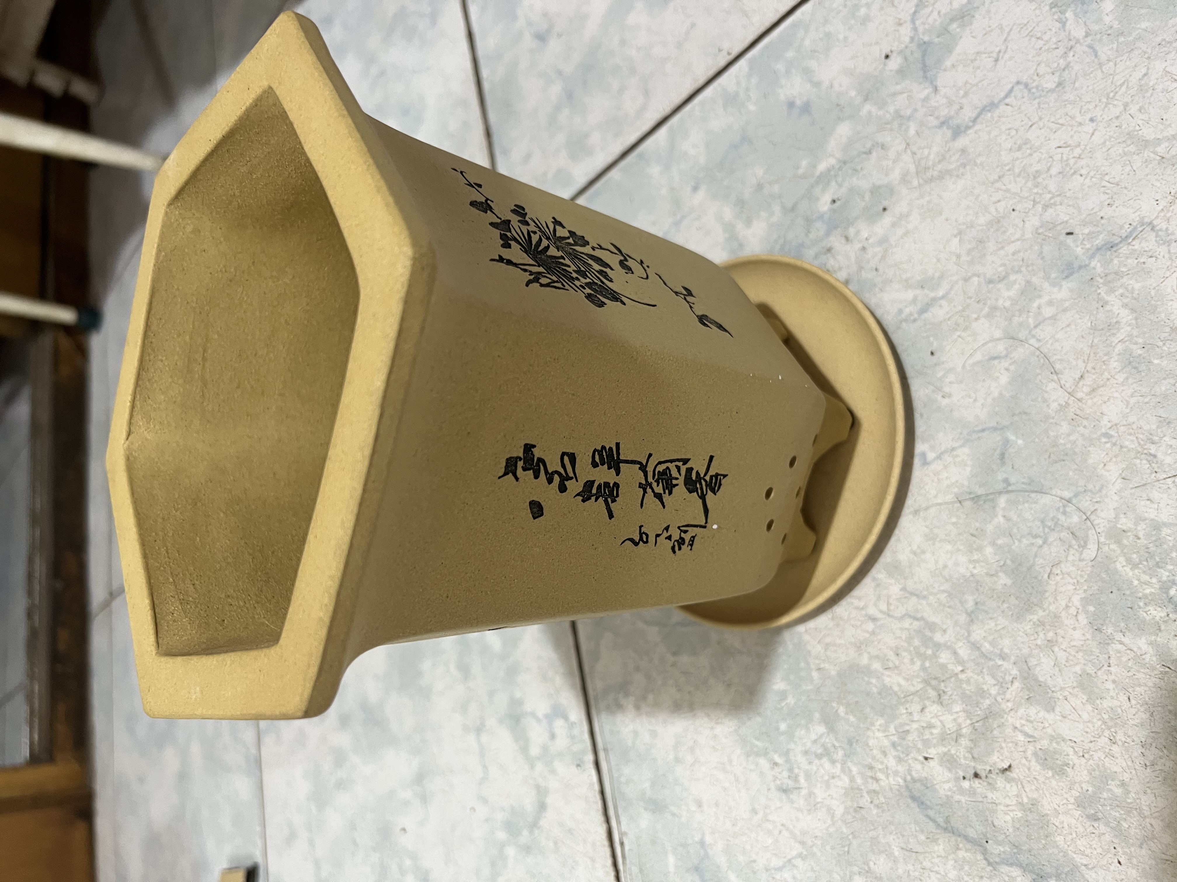 爵遇良品兰花花盆紫砂花盆家用兰草花盆兰花专用盆君子兰盆中小型陶瓷花盆 C款红色（配紫砂托） 图上标注 实拍图