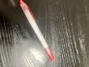 uni三菱 双头荧光记号笔 学生作业手账绘画标记笔彩色笔 细0.4mm粗4mm PUS-103T 1支/袋 烟红色 实拍图
