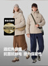 诺诗兰（NORTHLAND）秋冬户外男女羽绒服防寒保暖可升温三防高蓬鹅绒羽绒外套面包服 悬崖卡其色 175 实拍图