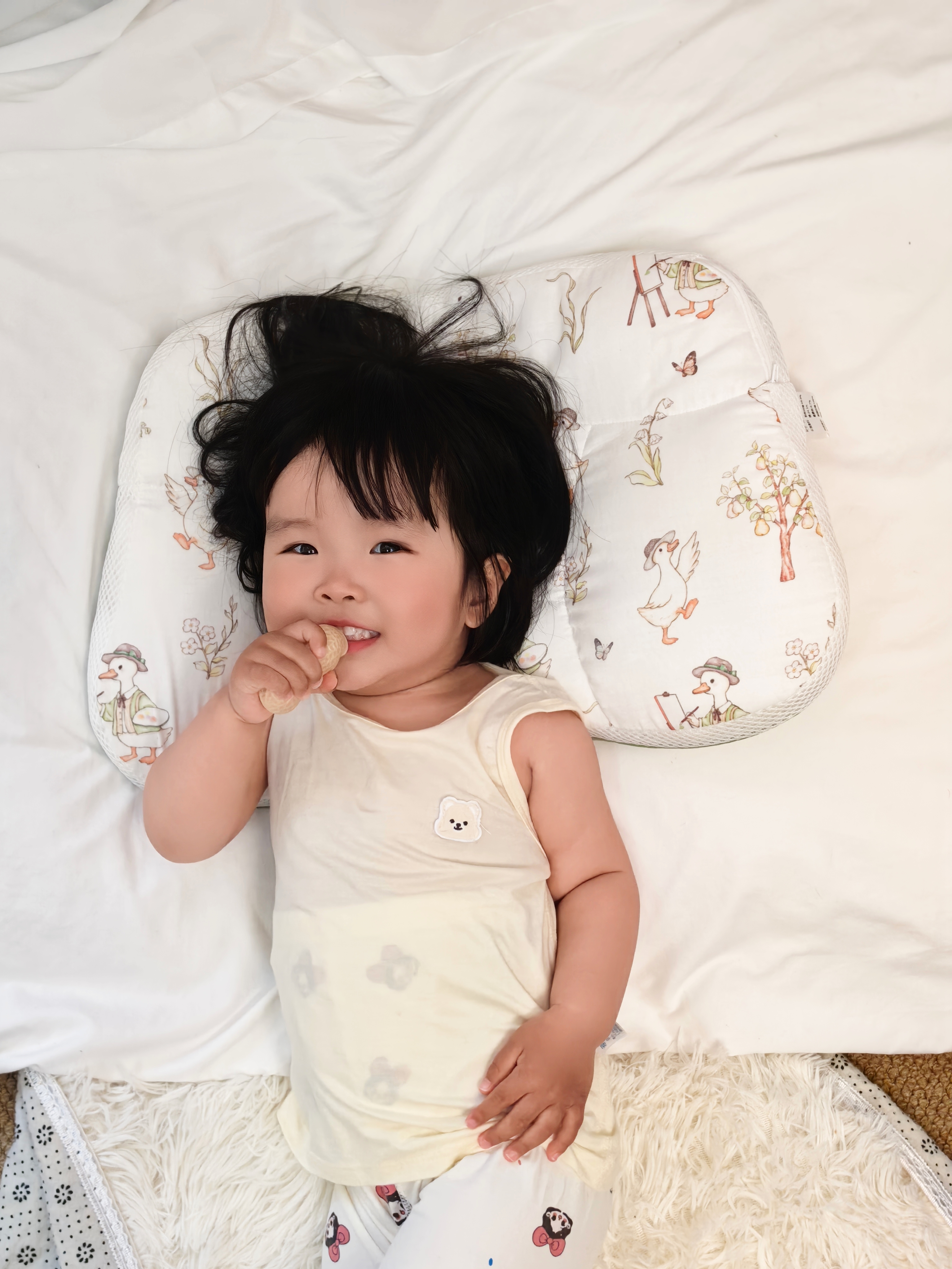 爱宝适儿童枕头2-3-6岁宝宝枕头婴儿分区枕幼儿园枕头  鸭梨庄园S231 实拍图