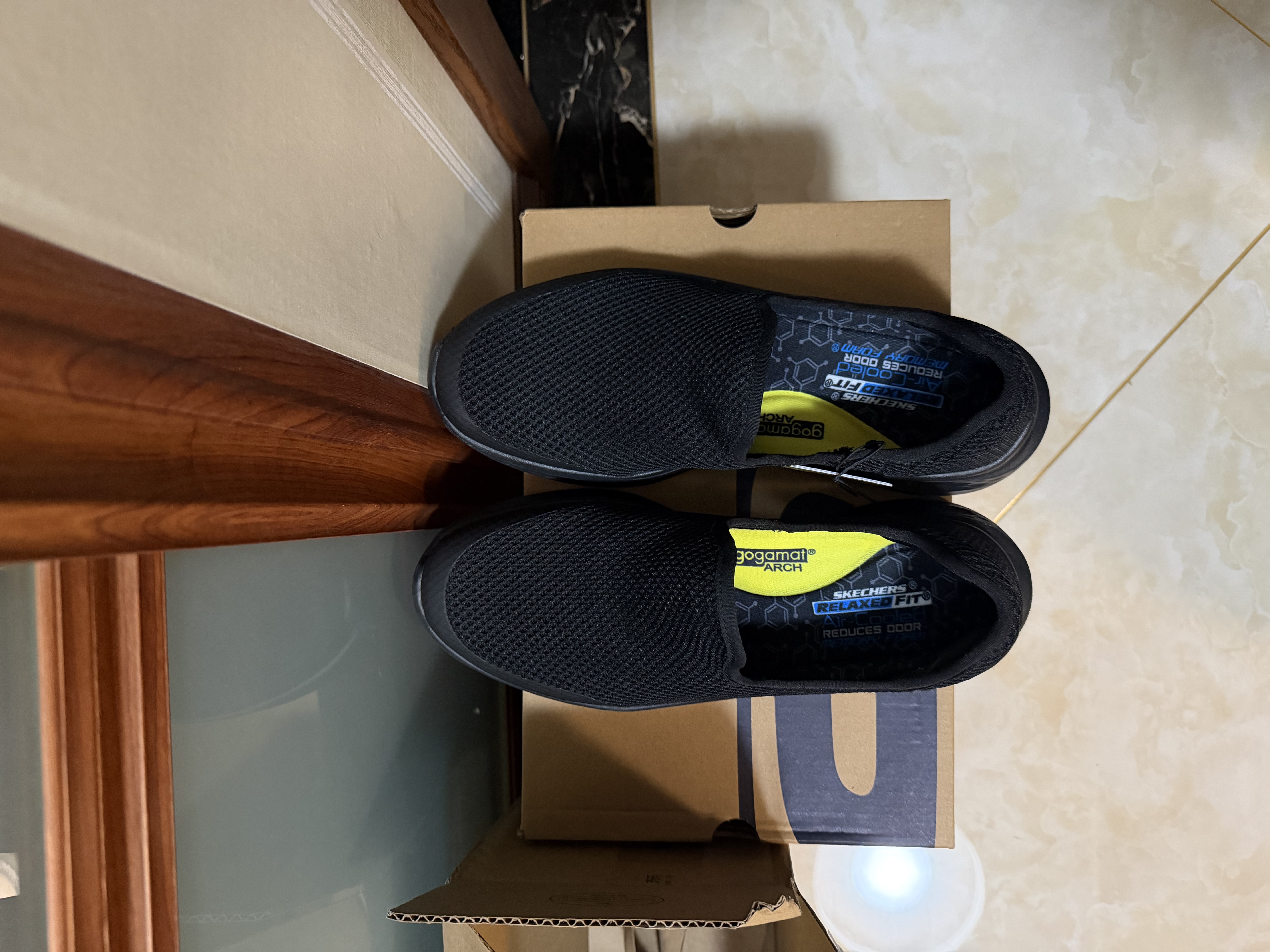 斯凯奇（Skechers）健步鞋男士软底舒适一脚蹬休闲鞋宽楦减震运动鞋跑步鞋 实拍图