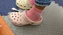 卡骆驰（CROCS）白鹿同款云朵洞洞鞋|206750 石英粉-6UR 39(250mm) 实拍图