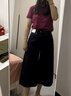 优衣库牛仔裙裤/水洗产品女装阔感裙裤26春夏新款488694 488694/69藏青色 24 /155/62A 实拍图