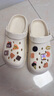 名创优品（MINISO）洞洞鞋女男款EVA夏外穿沙滩凉鞋防滑踩屎感情侣 卡其+趣味零食 实拍图
