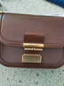 CHARLES&KEITH复古锁扣豆腐包单肩斜挎包包女包生日礼物送女友CK2-80781400 DARK BROWN深棕色CK2-80782444 S/M 实拍图