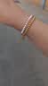 GiO珠宝 紫色渐变小米珠项链手链年轻款925银锁骨链 手链4-4.5mm 实拍图