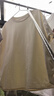 德玛纳【230G阳光棉】夏季小清新圆领落肩打底衫拼接宽松弹力女t恤 实拍图