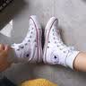 匡威（Converse）All Star夏季经典帆布男女高帮休闲运动小白鞋101009 101009/白色 35 实拍图