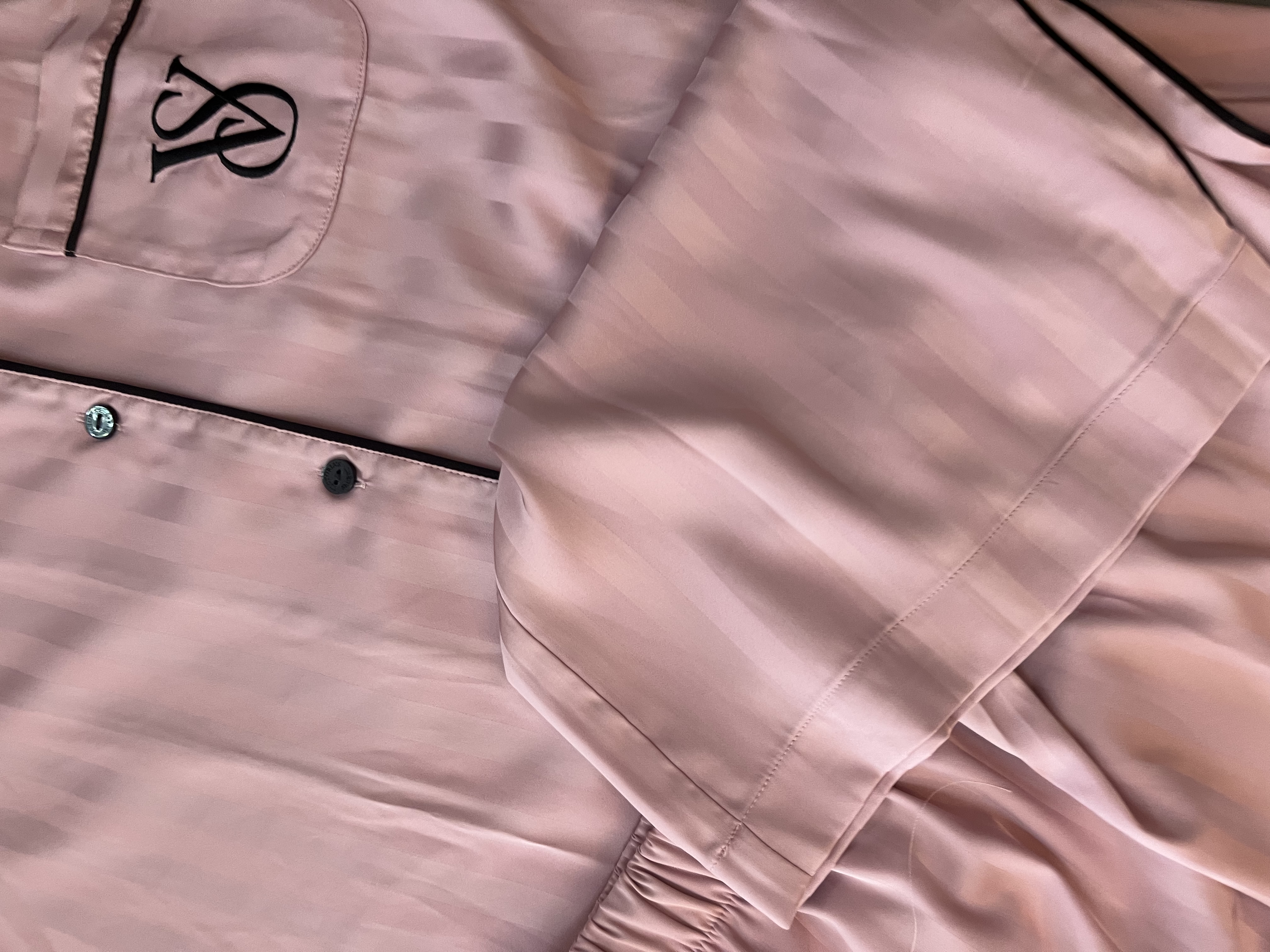 维多利亚的秘密（Victoria's Secret）维密 杨幂同款 水光绸提花家居服舒适丝滑短袖睡衣套装女 实拍图