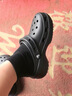 卡骆驰（CROCS）【预售】白鹿同款经典云朵洞洞鞋时尚百搭女鞋花园鞋|206750 黑色-001(含智必星) 35 (220mm) 实拍图