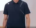 迪桑特（DESCENTE）TRAINING系列男士吸湿速干防晒短袖POLO衫夏季新品 NV-藏青色 XL (180/100A) 实拍图