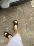 朴西香蕉船凉拖鞋女士浴室不易滑居家室内四季情侣拖鞋男 黑色 39-40 实拍图