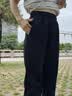 安踏束脚裤丨黑色针织运动长裤女新款宽松休闲跑步百搭束口卫裤子 实拍图