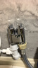 潜水艇（Submarine）F403一进二出三通角阀黄铜镀铬双把双控单独出水自带止水装置银色 实拍图